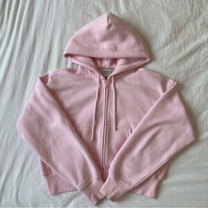 Aritzia Villa Pink Boyfriend Boxy Zip Hoodie